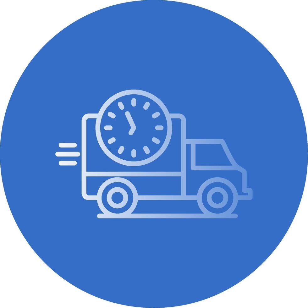 Delivery Time Flat Bubble Icon vector