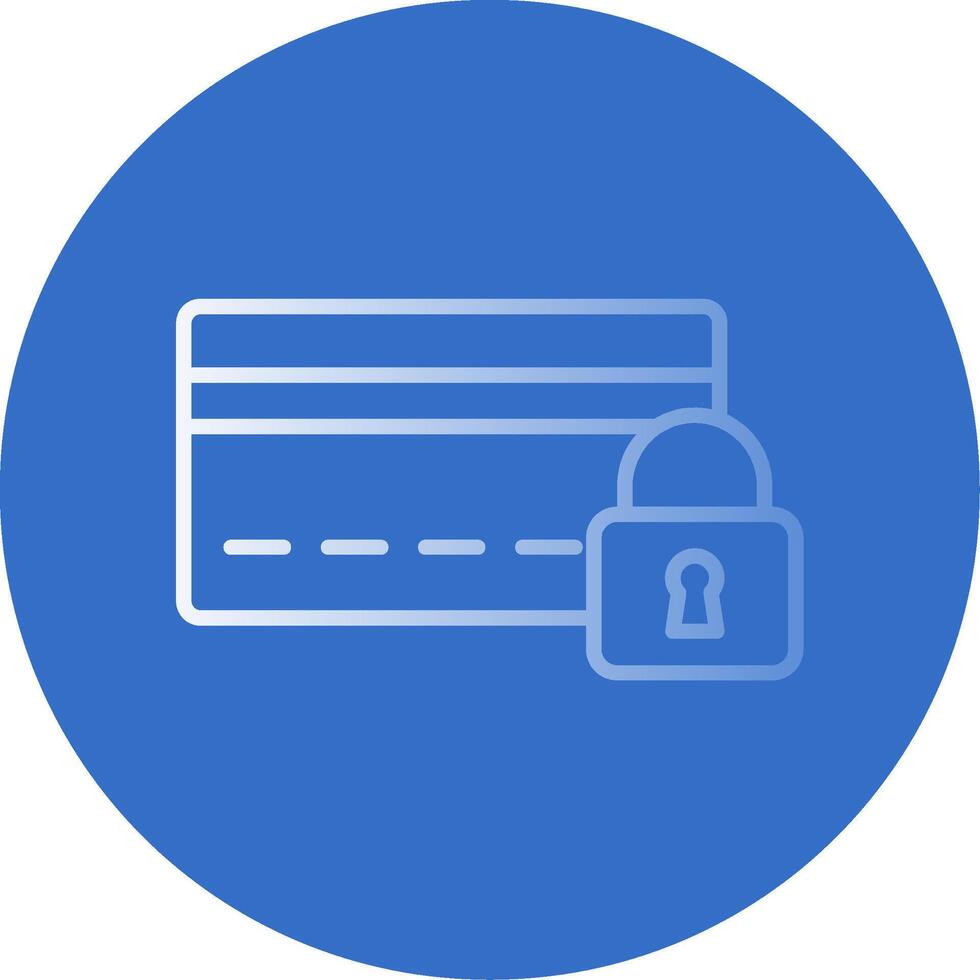Credit Card Security Flat Bubble Icon vector