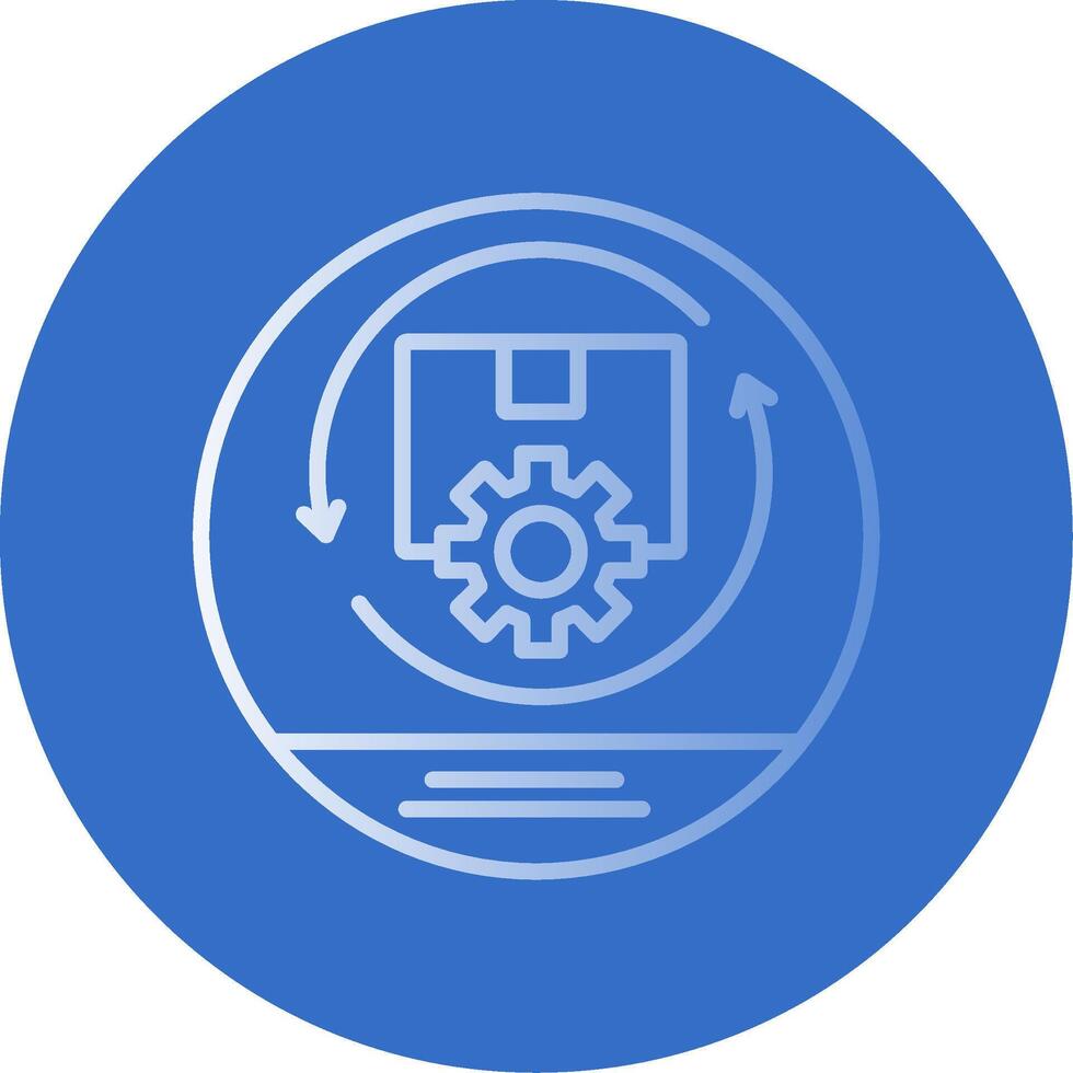 Integrated Logistics Flat Bubble Icon vector