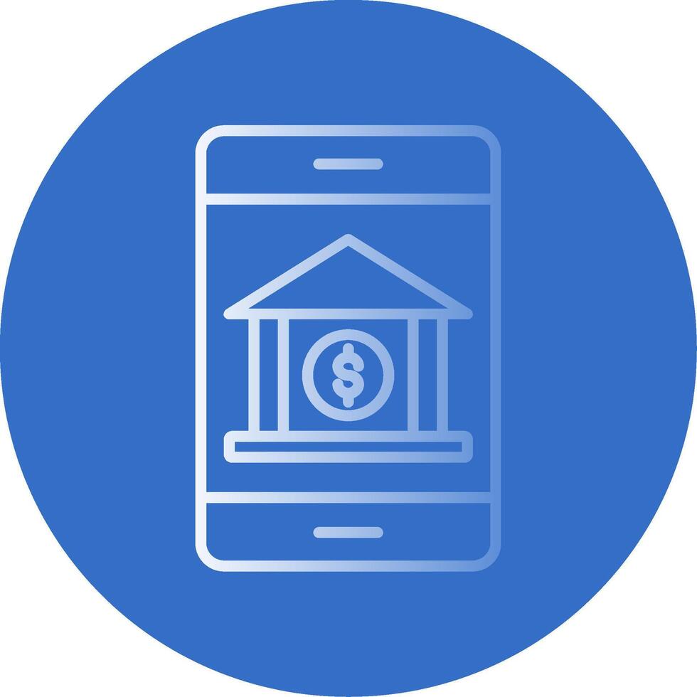 Banking App Flat Bubble Icon vector