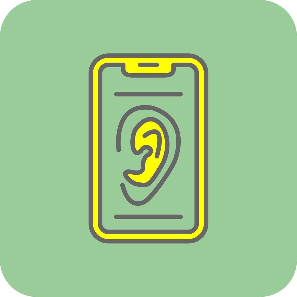 Mobile Phone Filled Yellow Icon vector