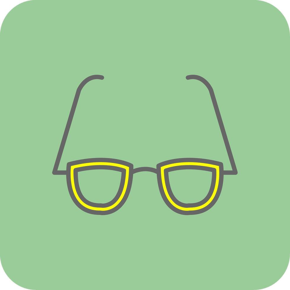 Glasses Filled Yellow Icon vector