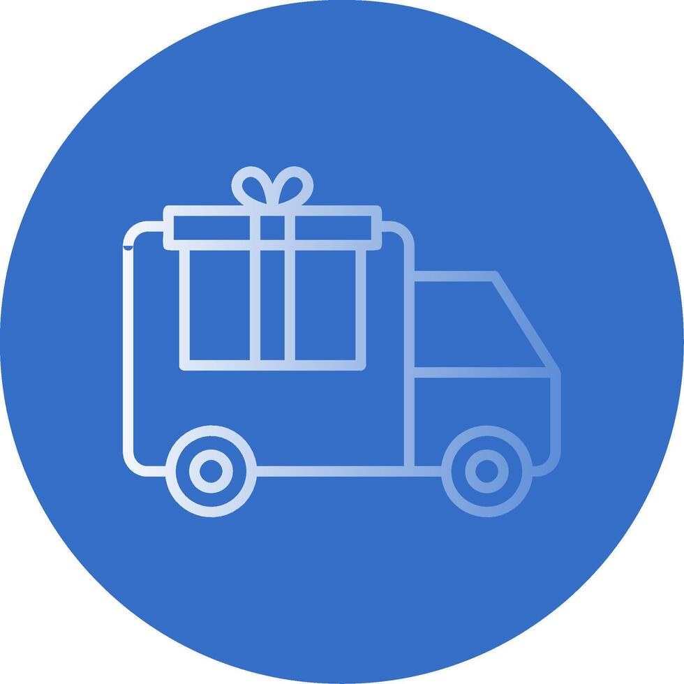 Delivery Truck Flat Bubble Icon vector