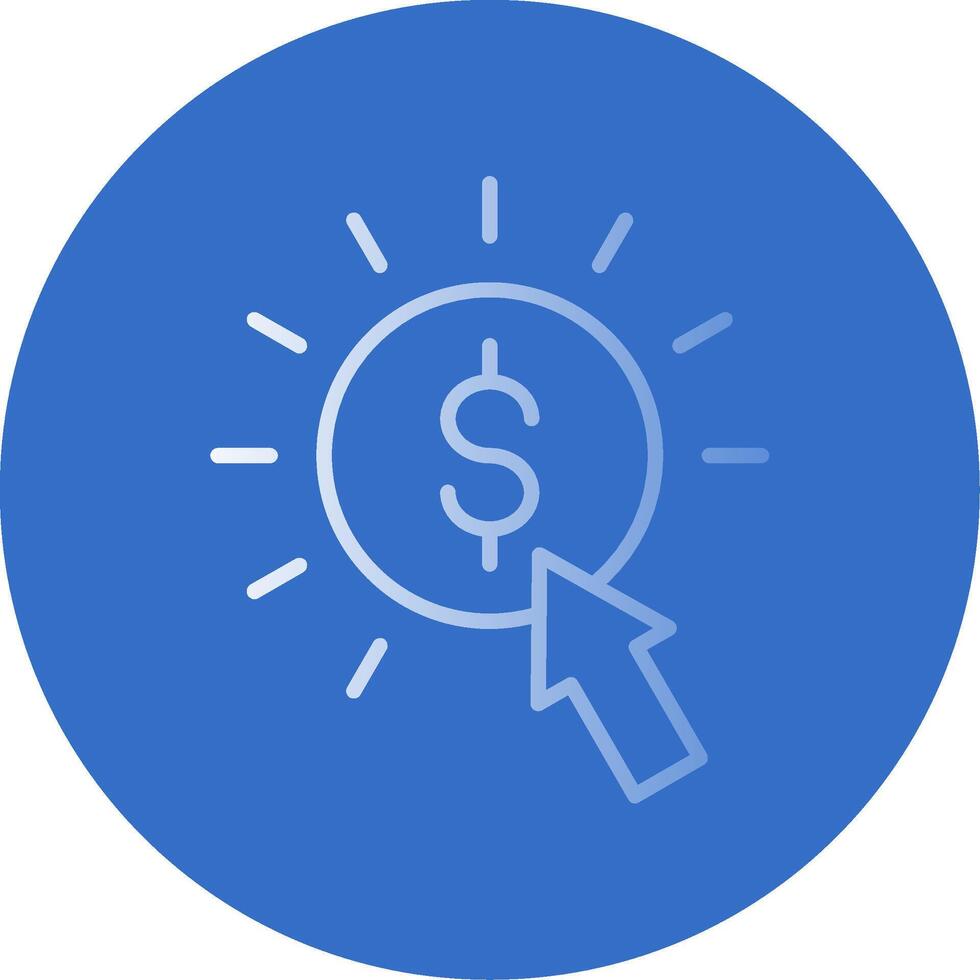 Pay Per Click Flat Bubble Icon vector