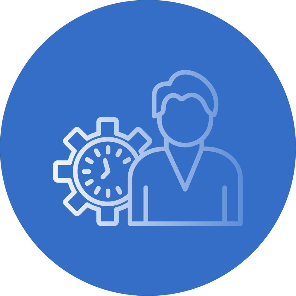 Working Hours Flat Bubble Icon vector