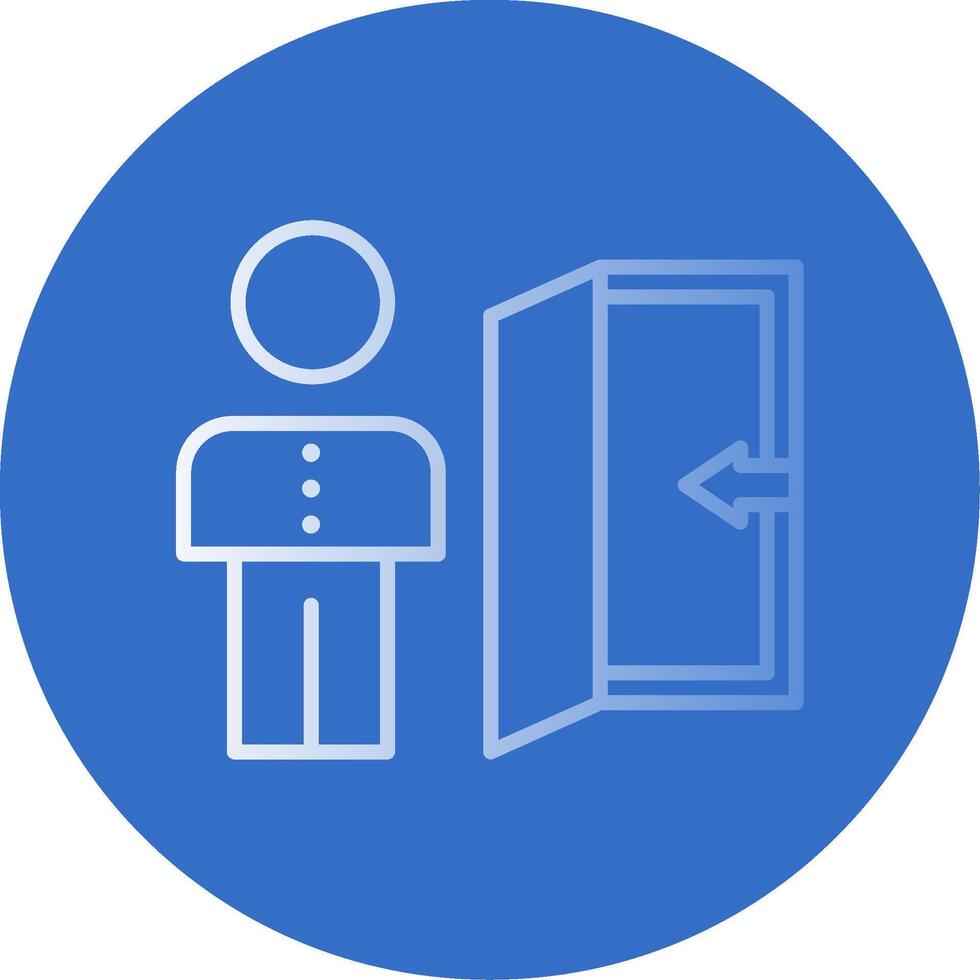 Staff Dismissal Flat Bubble Icon vector