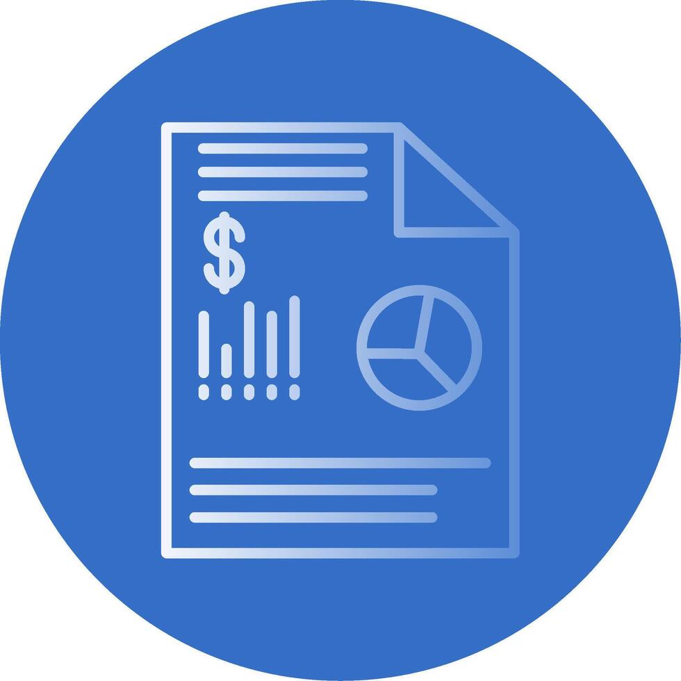 Financial Data Flat Bubble Icon vector