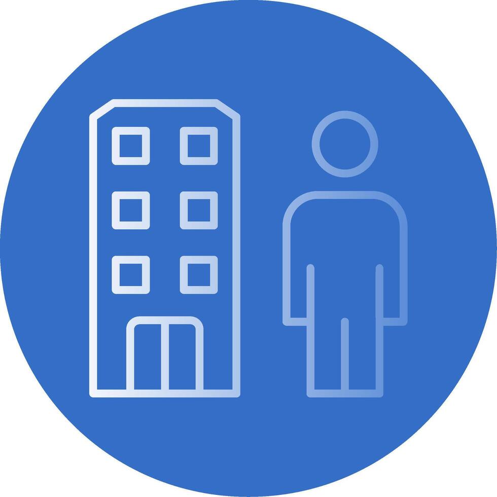 Rasidential Area Flat Bubble Icon vector