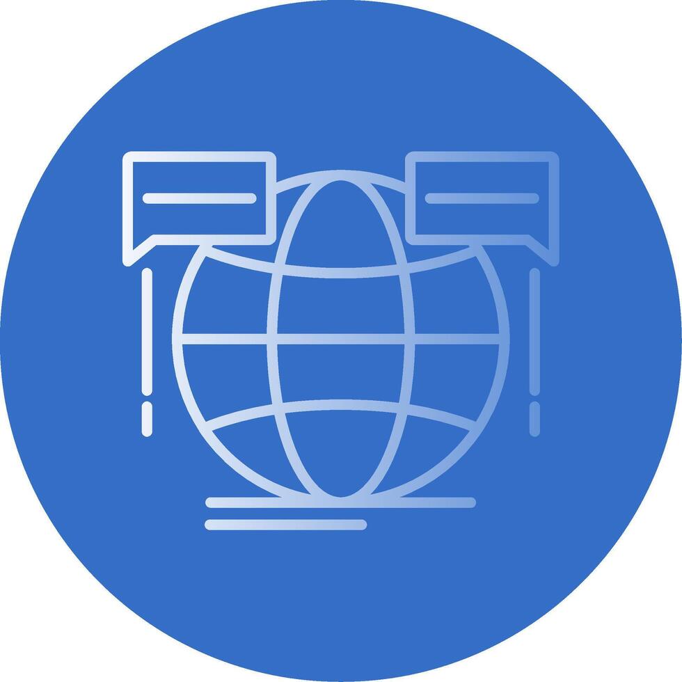 Global Forum Flat Bubble Icon vector