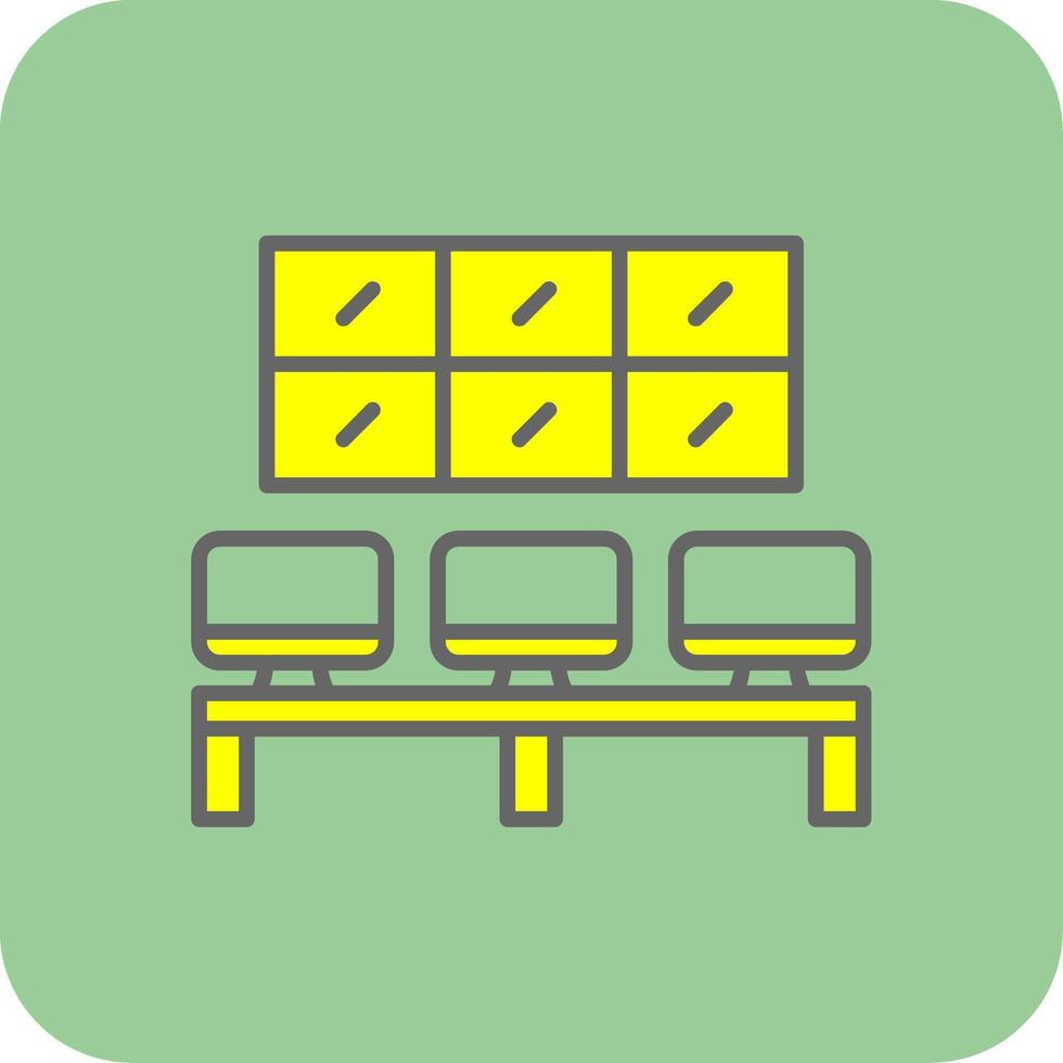 Screens Filled Yellow Icon vector
