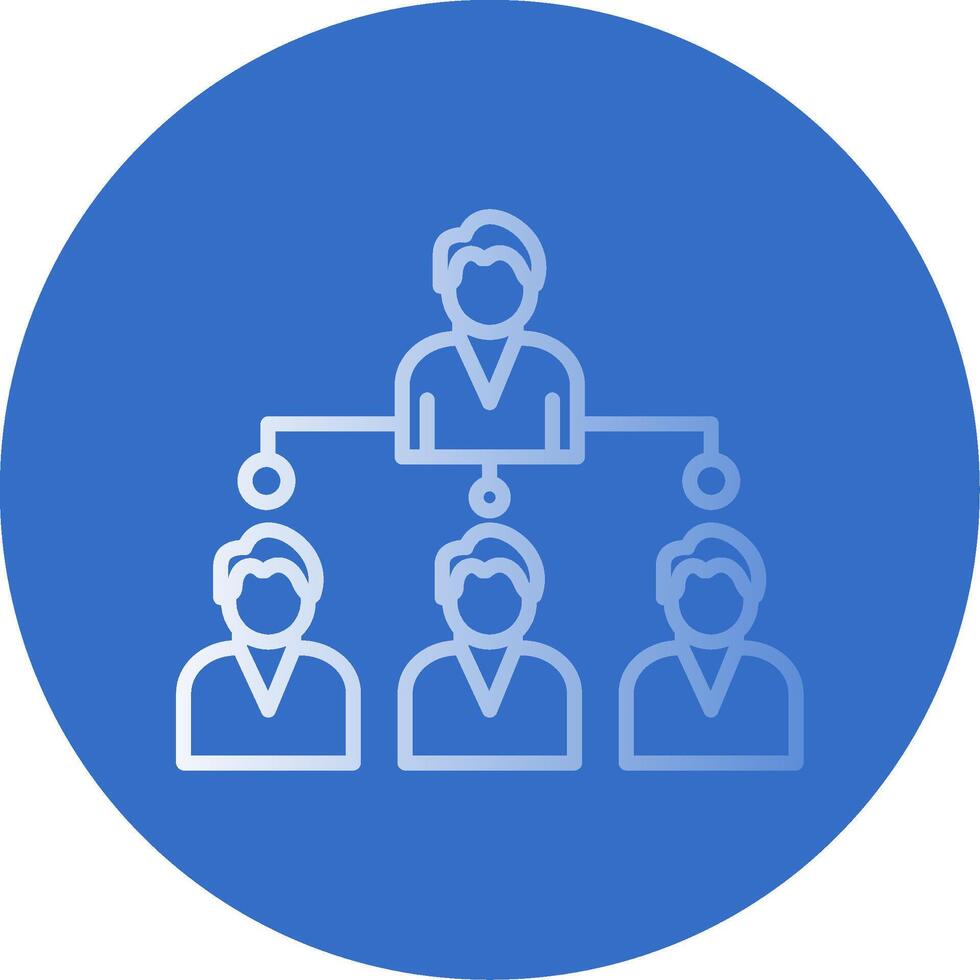 Company Structure Flat Bubble Icon vector
