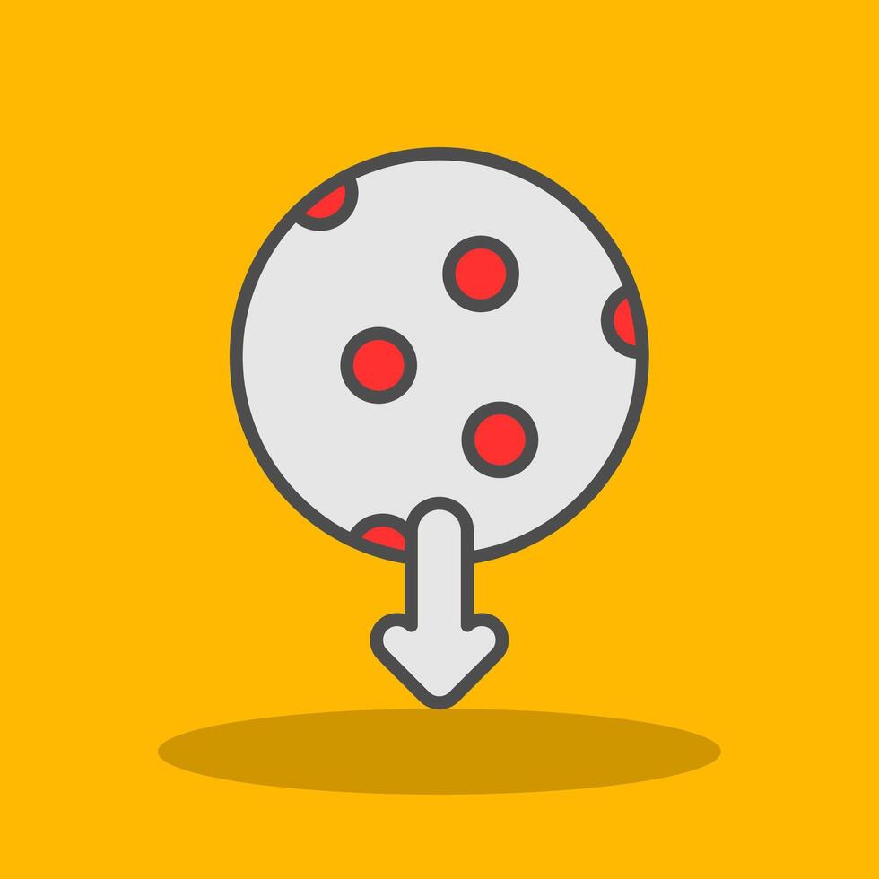 Moon Filled Shadow Icon vector