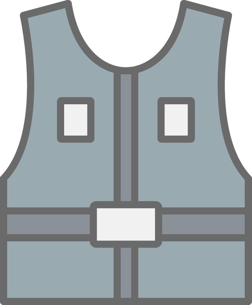 Jacket Line Filled Light Icon vector