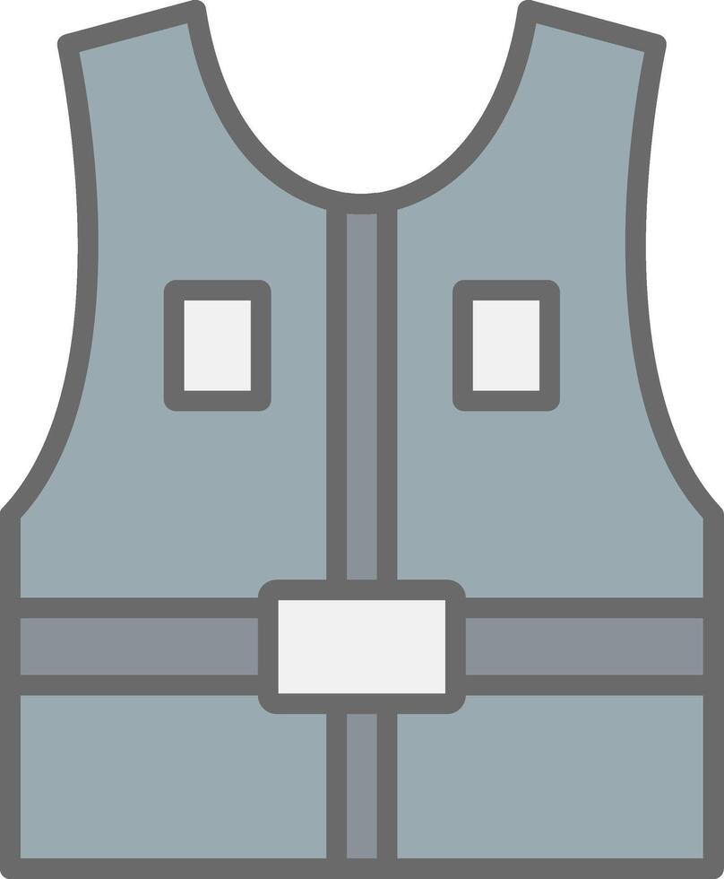 chaqueta línea lleno ligero icono vector