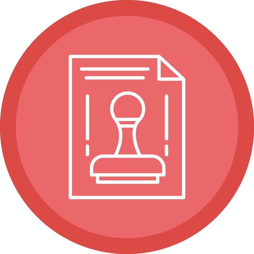 Stamp Tool Line Multi Circle Icon vector