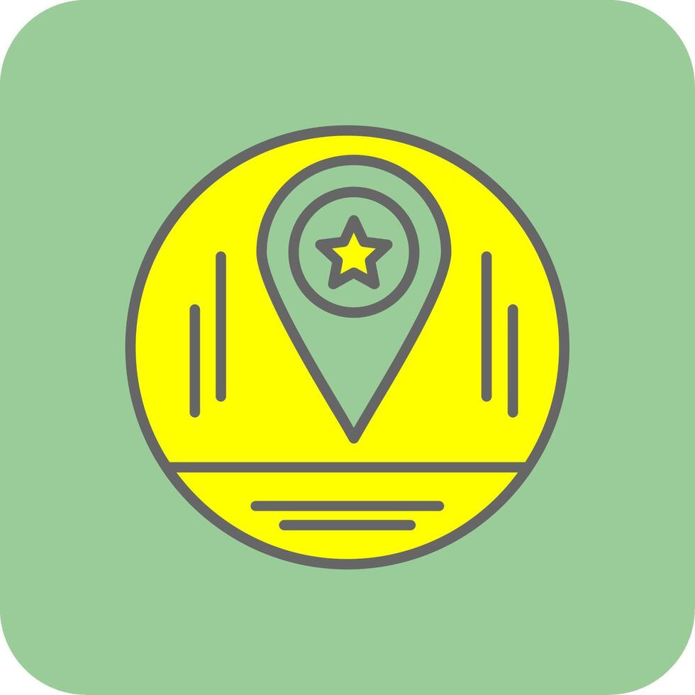 Map Marker Glyph Gradient Corner Icon vector