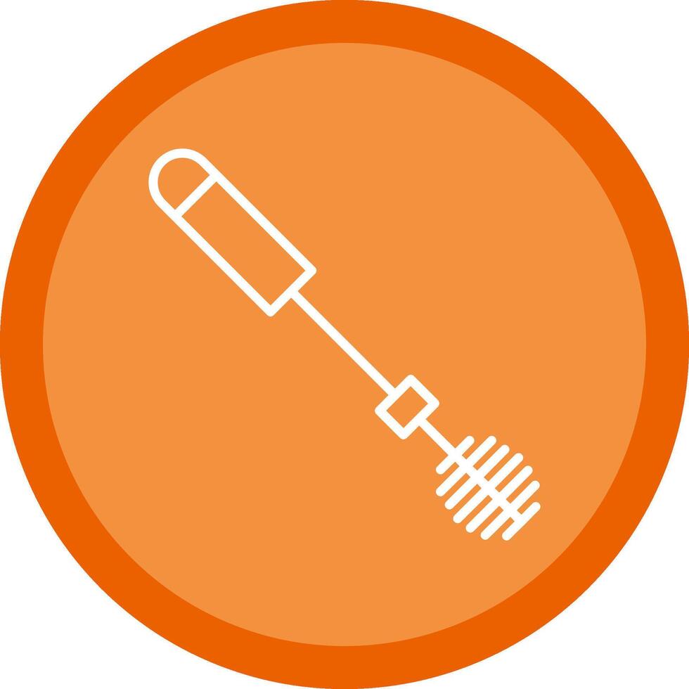 Toilet Brush Line Multi Circle Icon vector