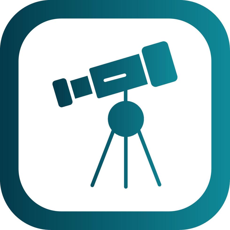Telescope Glyph Gradient Corner Icon vector