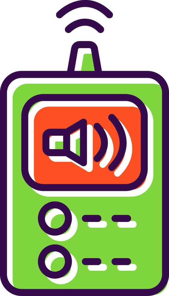 Recorder filled Design Icon vector