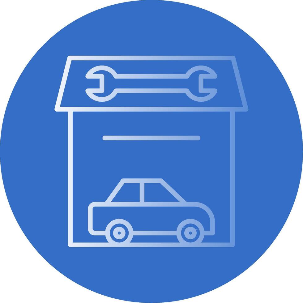 Garage Flat Bubble Icon vector