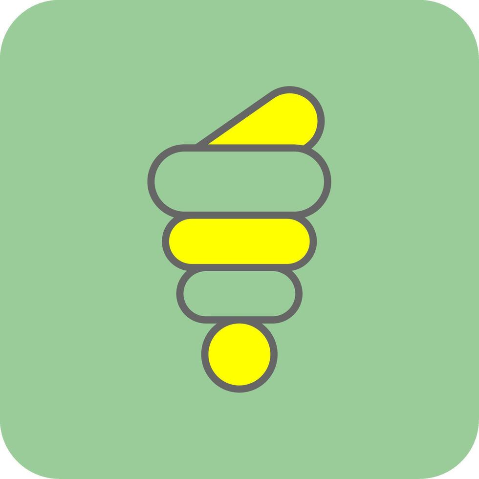 Conch Shell Filled Yellow Icon vector