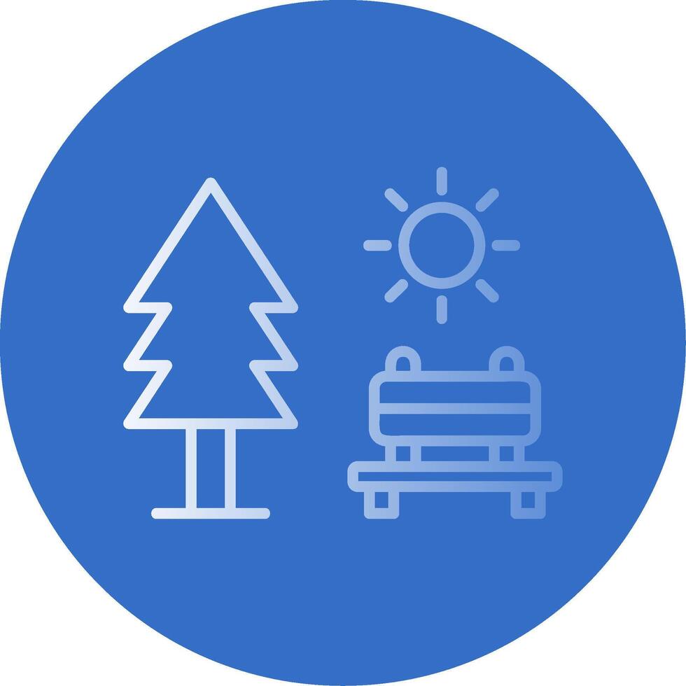 Park Flat Bubble Icon vector