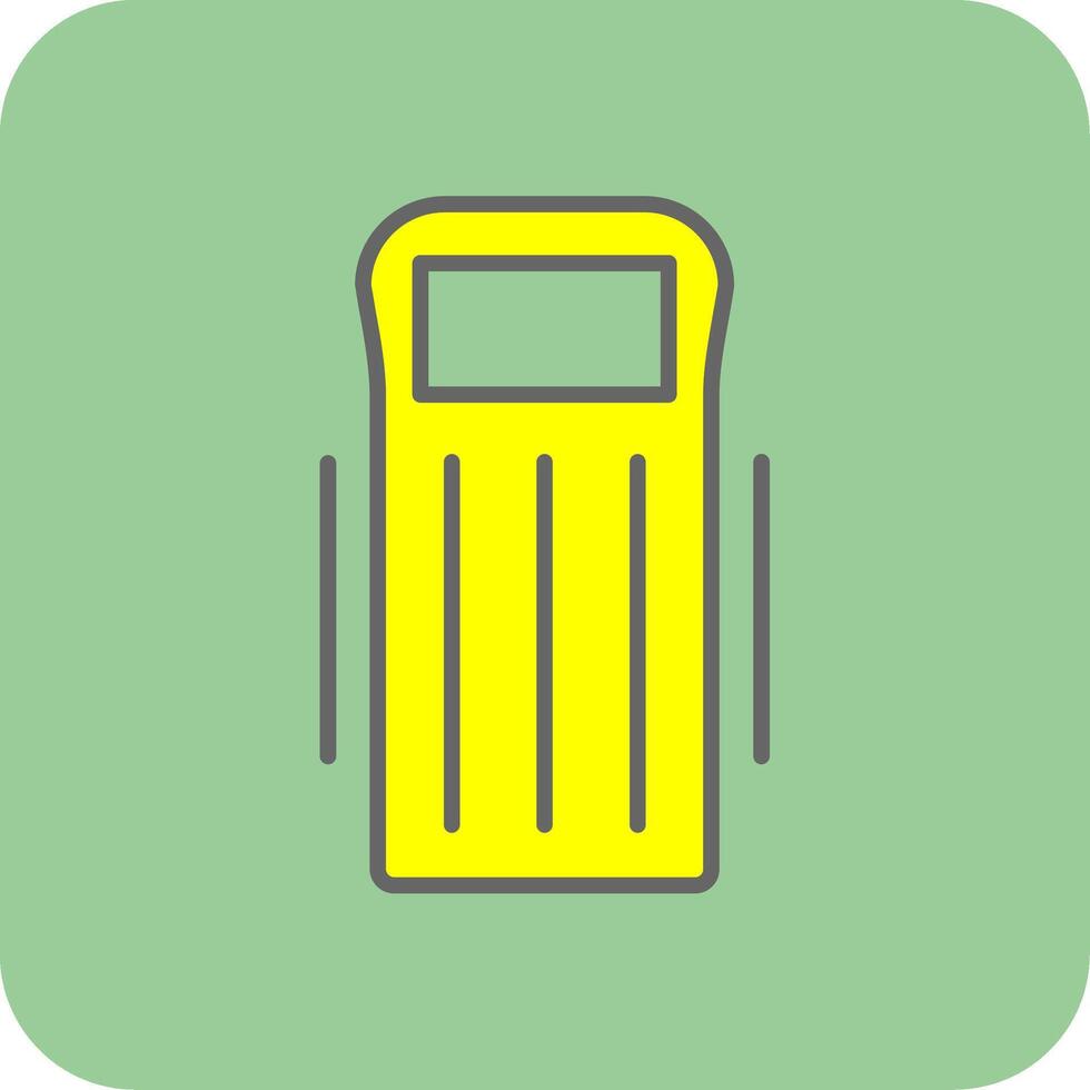 Float Filled Yellow Icon vector