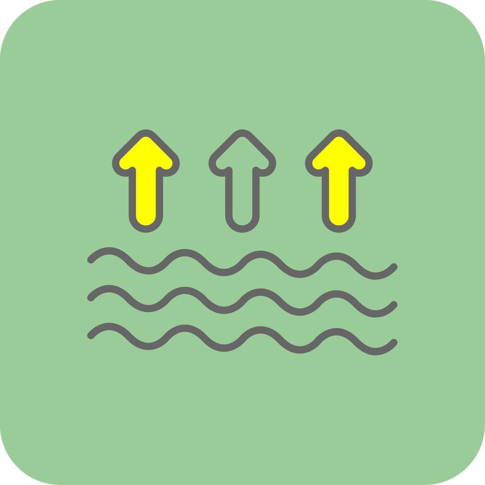 Arrows Filled Yellow Icon vector