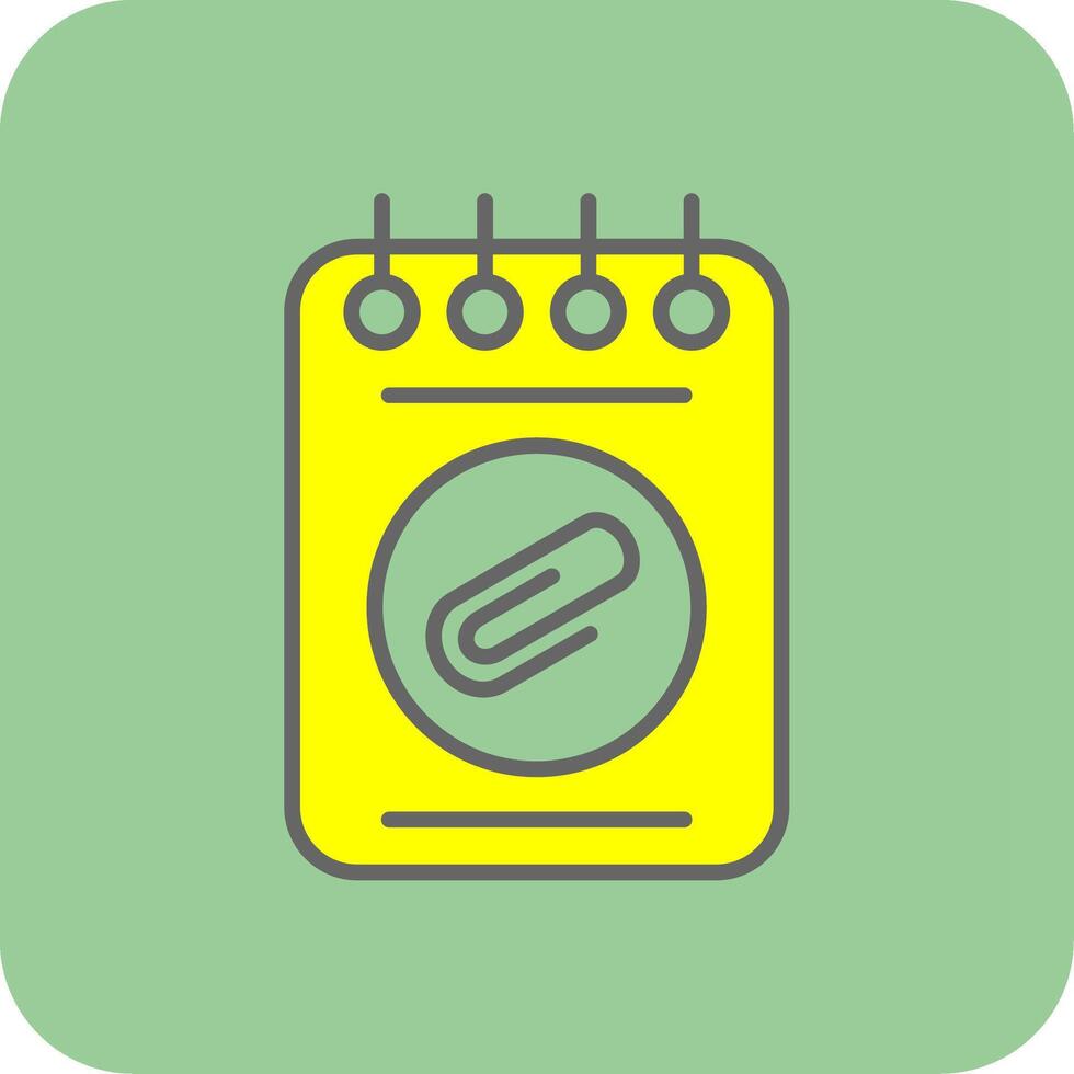 Notes Filled Yellow Icon vector