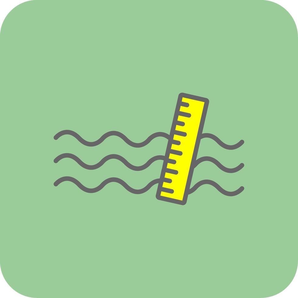 Ruler Filled Yellow Icon vector