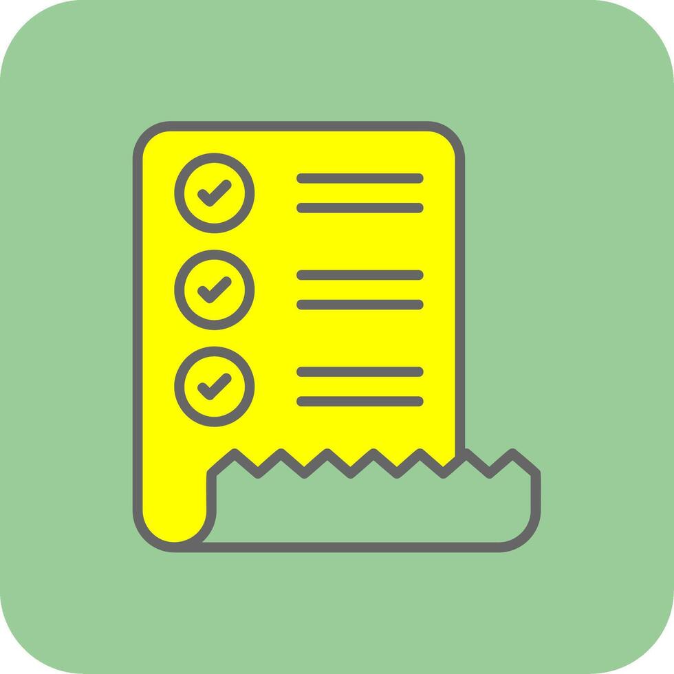 Check List Filled Yellow Icon vector