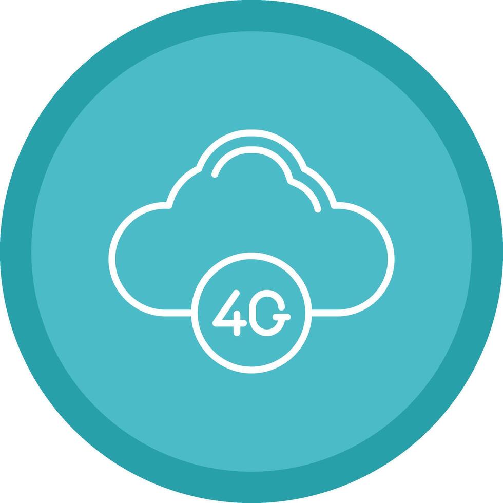 Cloud Line Multi Circle Icon vector