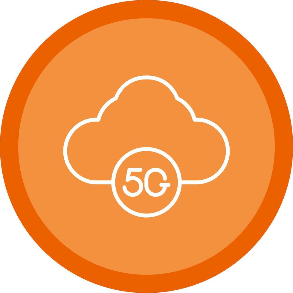 Cloud Line Multi Circle Icon vector