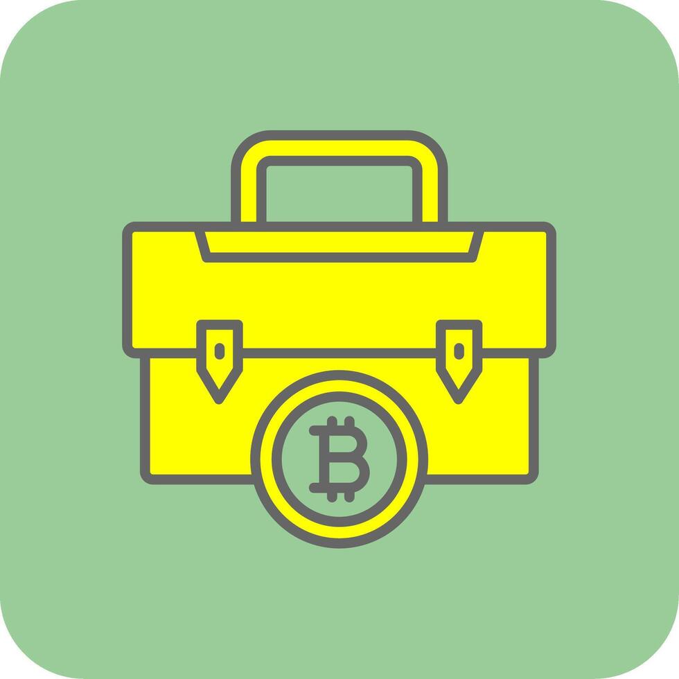 Portfolio Portfolio Filled Yellow Icon vector