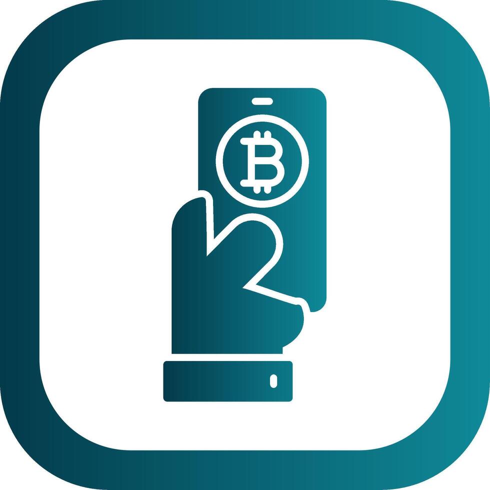 Pay Bitcoin Filled Yellow Icon vector