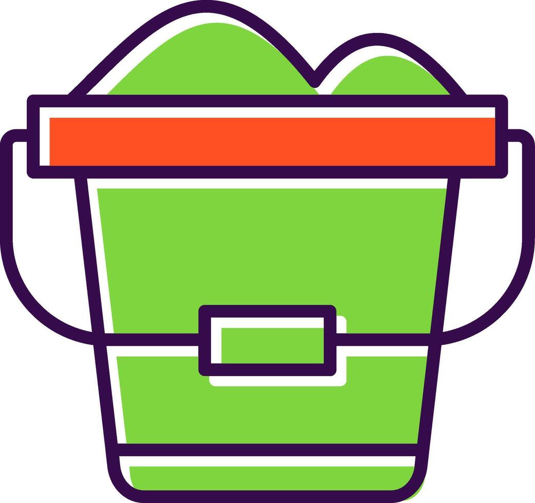 Sand Bucket filled Design Icon vector