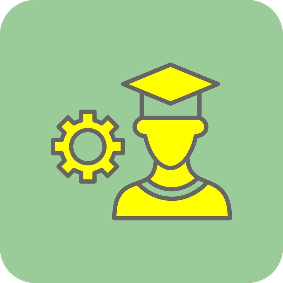 Employee Filled Yellow Icon vector