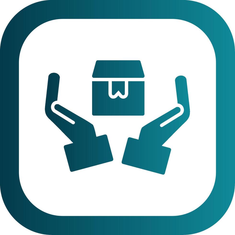Handle With Care Filled Yellow Icon vector