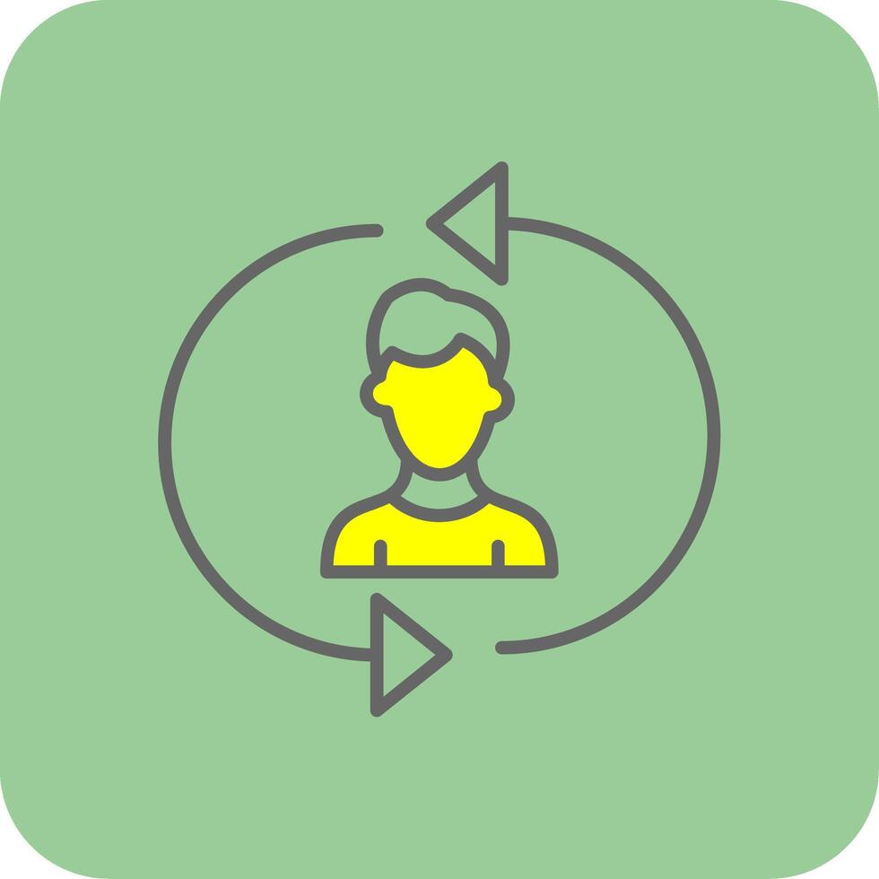 Construction Foam Filled Yellow Icon vector