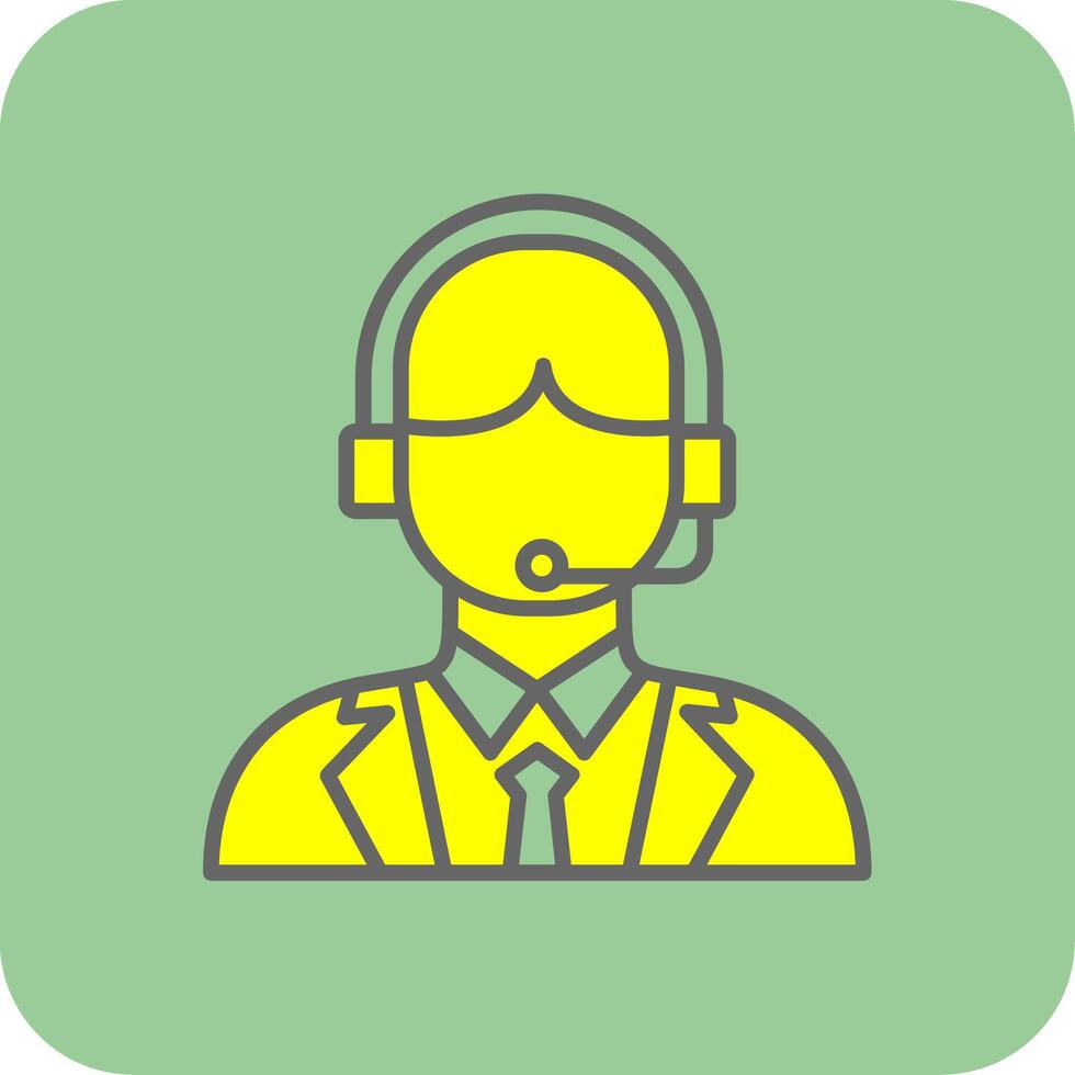 Dispatcher Filled Yellow Icon vector