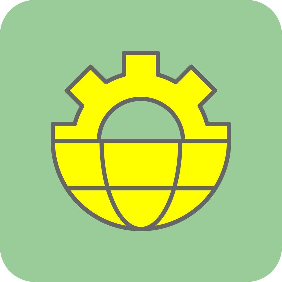 Water Supply Filled Yellow Icon vector