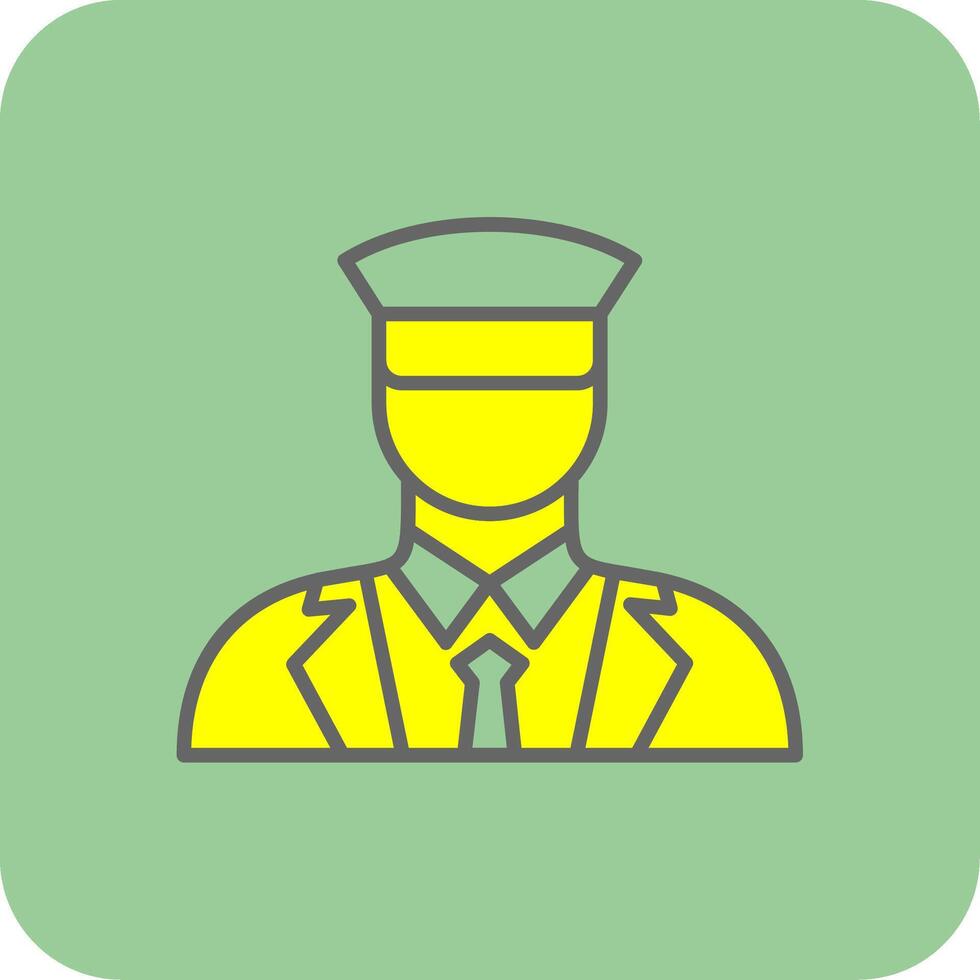 Tarin Driver Filled Yellow Icon vector