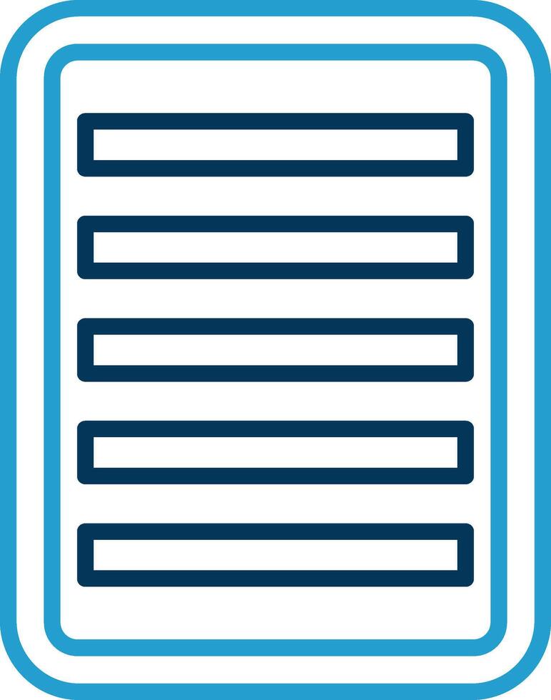 Note Line Blue Two Color Icon vector