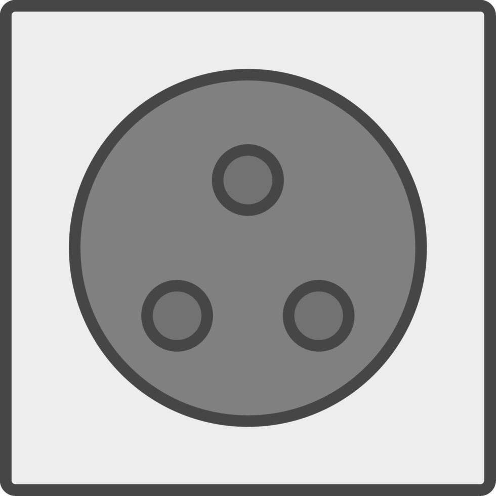 Wall Plug Line Filled Light Icon vector