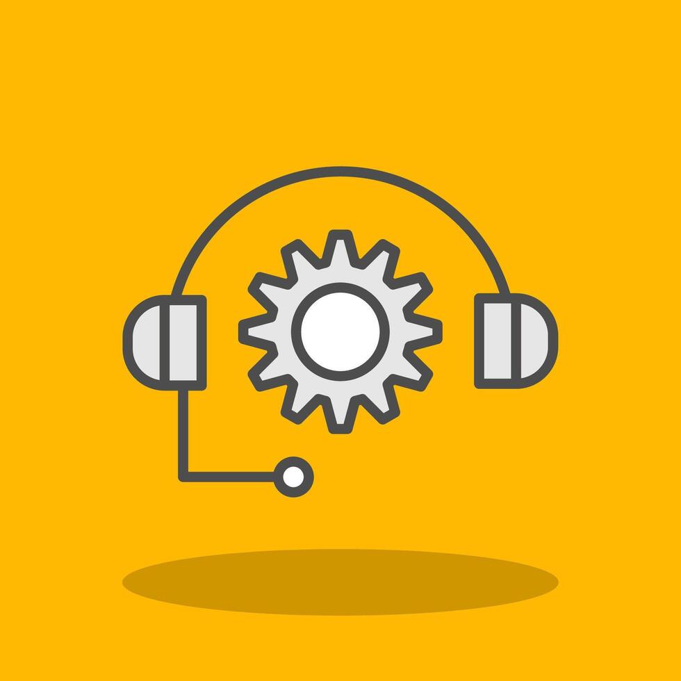 Support Filled Shadow Icon vector