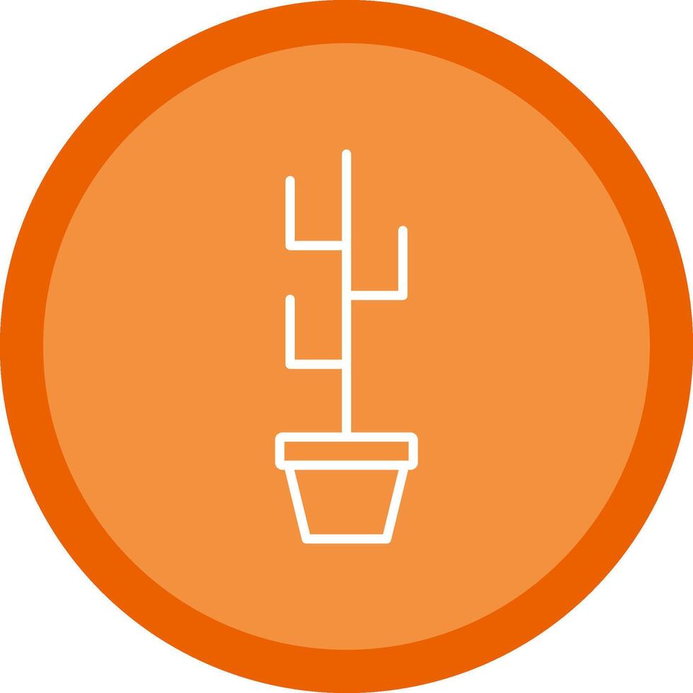 Cactus Line Multi Circle Icon vector