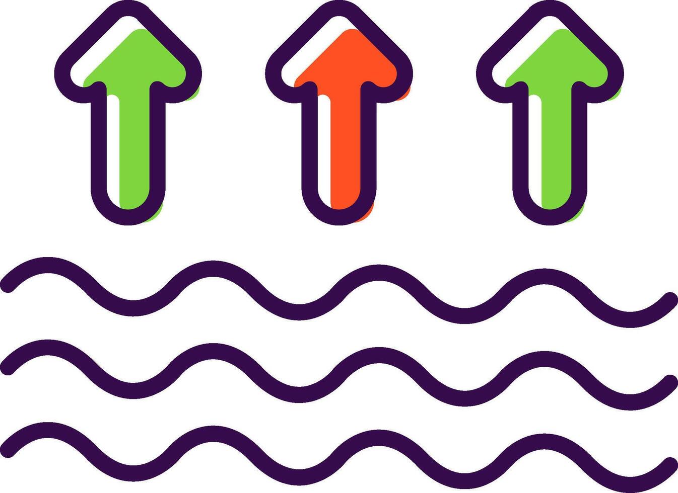 Arrows filled Design Icon vector