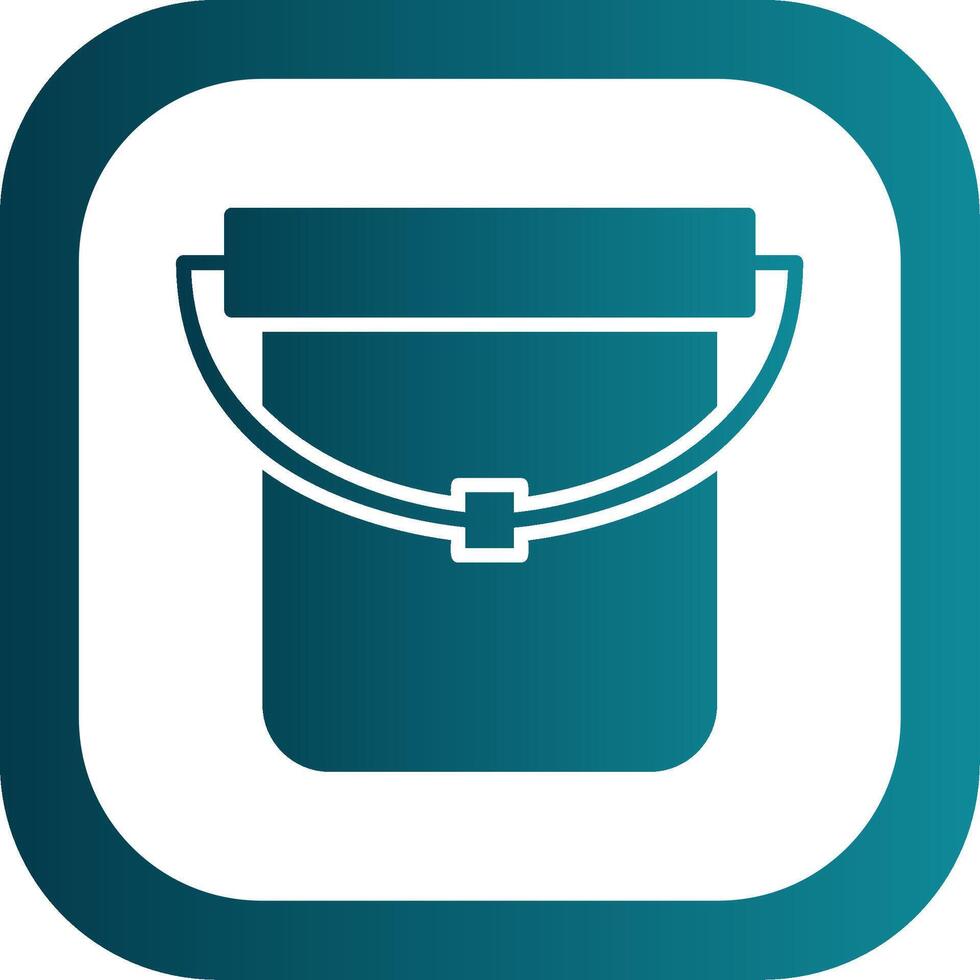 Bucket Glyph Gradient Corner Icon vector