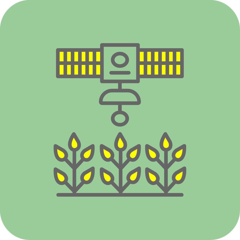 Satellite Crop Monitoring Glyph Gradient Corner Icon vector