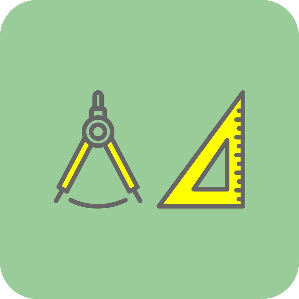 Geometry Filled Yellow Icon vector